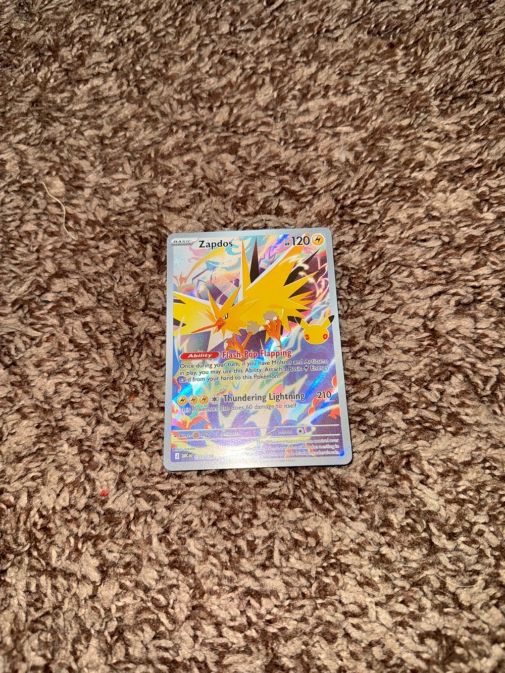 Zapdos 133/128 - Illustration Rare Pokmeon 30th Anniversary